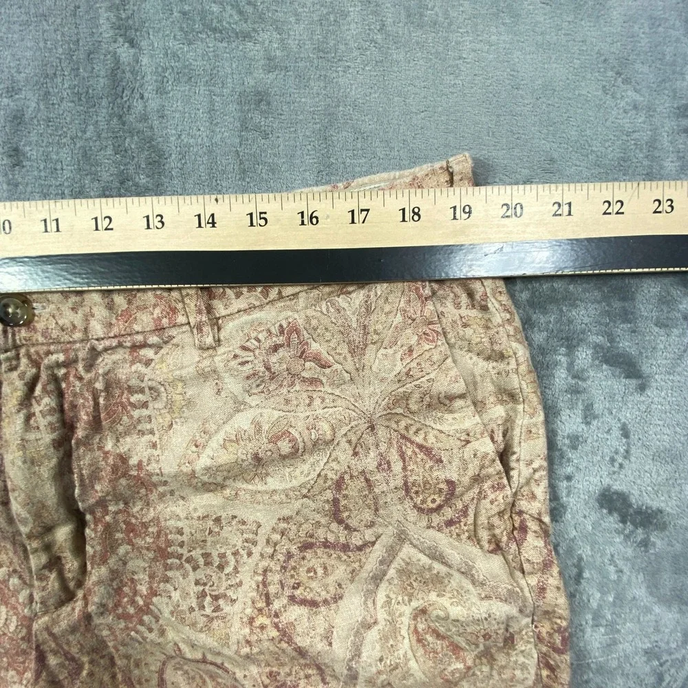 Banana‎ Republic Shorts Mens 38 Paisley Pink Linen Boho Resort Casual Vacation